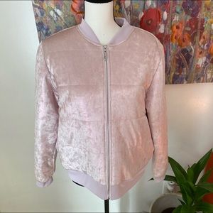 Juicy couture pink velvet bomber jacket